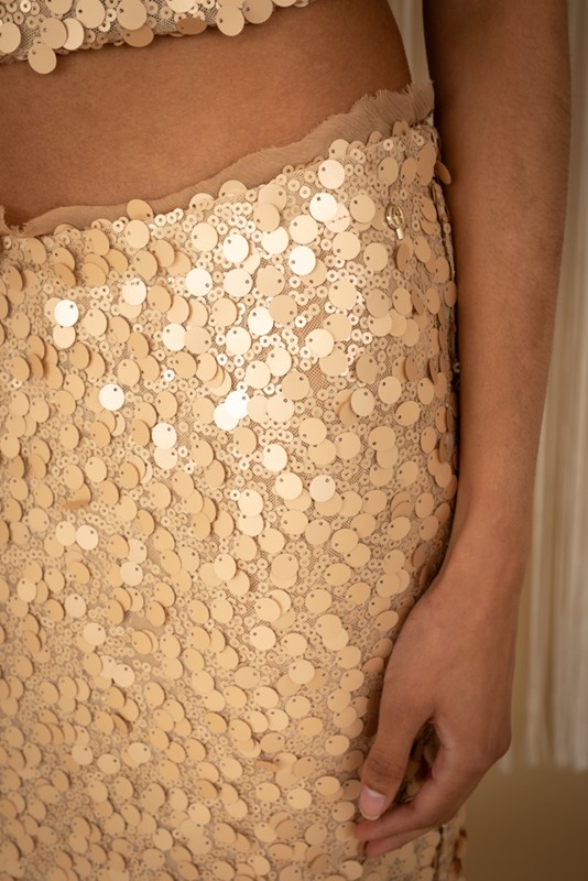 PHILIA LOFT Longuette tubino paillettes