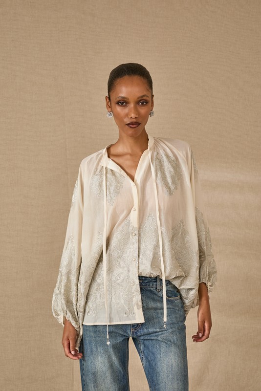 SOUVENIR Camicia over ricamata