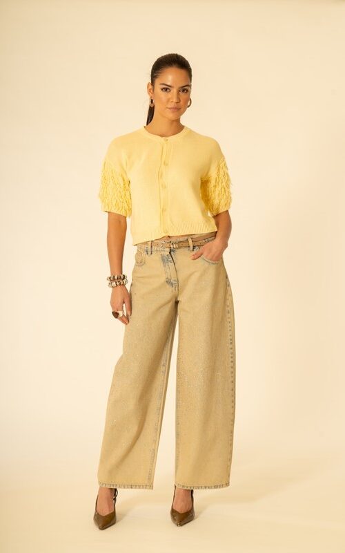 SISTE'S Denim lavaggio mimosa con strass