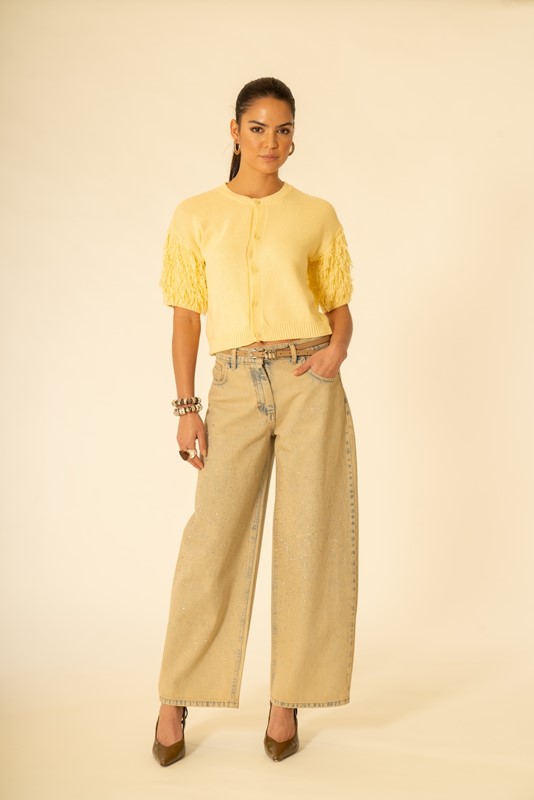 SISTE'S Denim lavaggio mimosa con strass