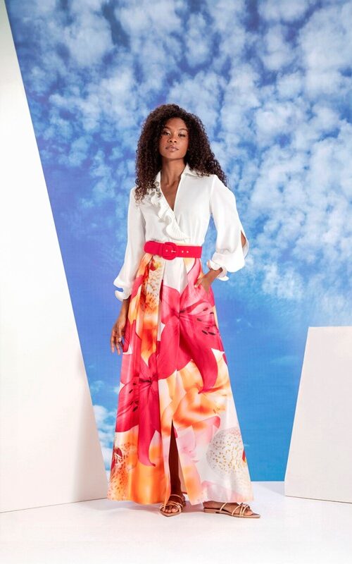 EDAS Casacca con bordo plissÈ mano seta