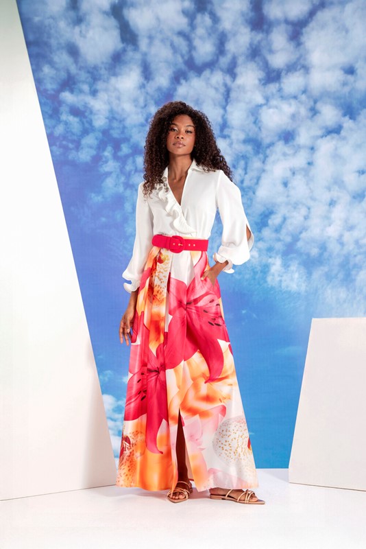 EDAS Casacca con bordo plissÈ mano seta