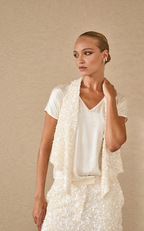 4D88E988E768B1CE3F055FBDC2CA7D9E_ SOUVENIR Gilet morbido in paillettes