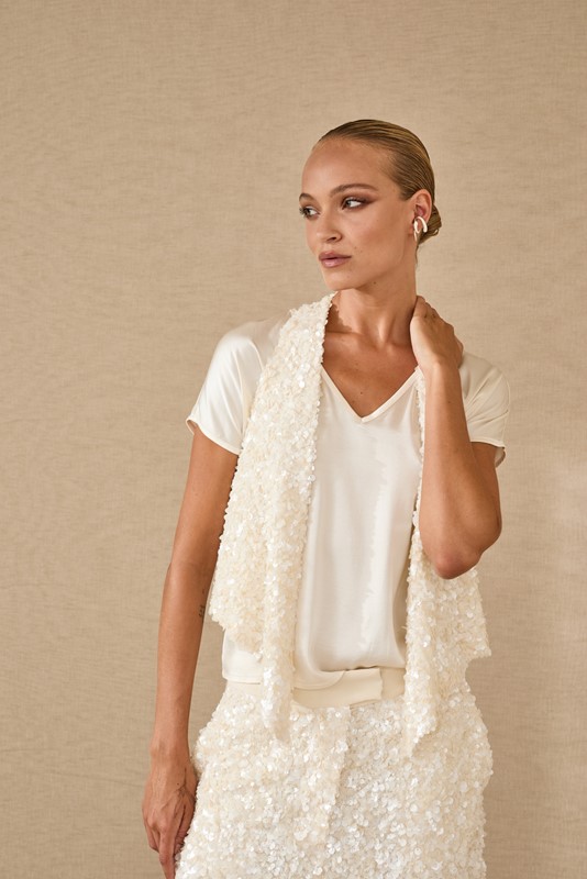 4D88E988E768B1CE3F055FBDC2CA7D9E_ SOUVENIR Gilet morbido in paillettes