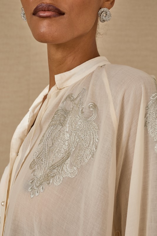 SOUVENIR Camicia over ricamata