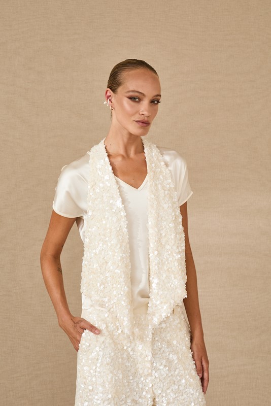 52F4AFB269B41C3F42AEC60CC02F6773_ SOUVENIR Gilet morbido in paillettes