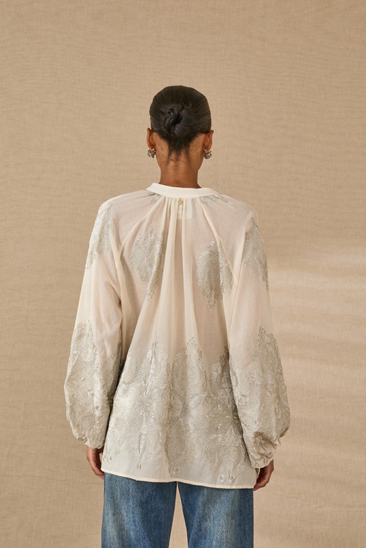 SOUVENIR Camicia over ricamata