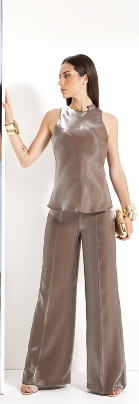 EDAS Canotta scollo america con collana