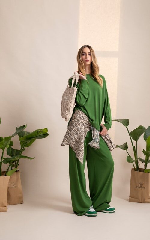 7B45FE04117C06093794BD5E34F81F4E_ PEPE ROSA Maglia over con spacchetti laterali