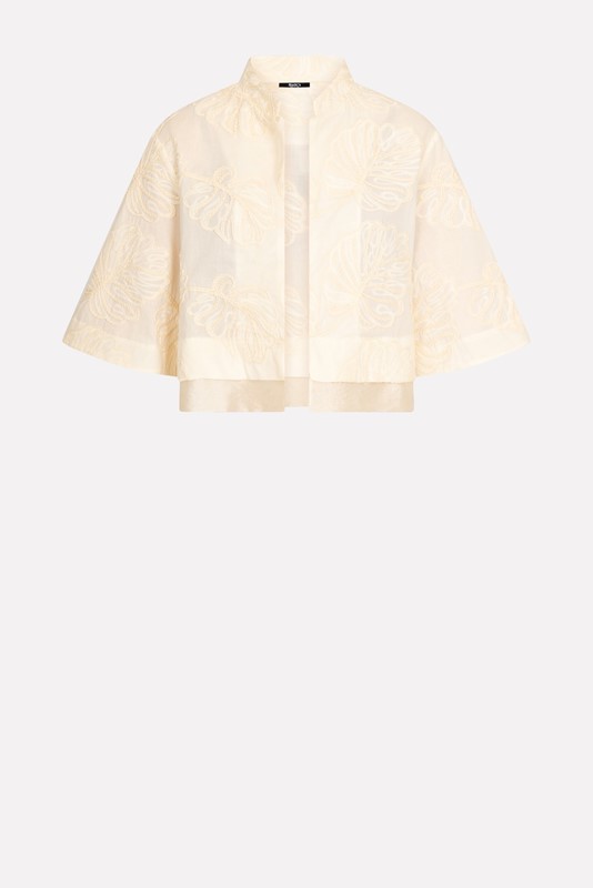 7D66A9BF16085E2F37D2176E5B01F9F9_ SISTE'S Giacchina coreana manica 3-4 ricamo foglia