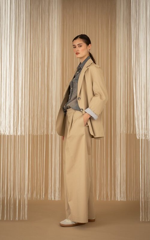 PHILIA LOFT Pantalone a palazzo con pince