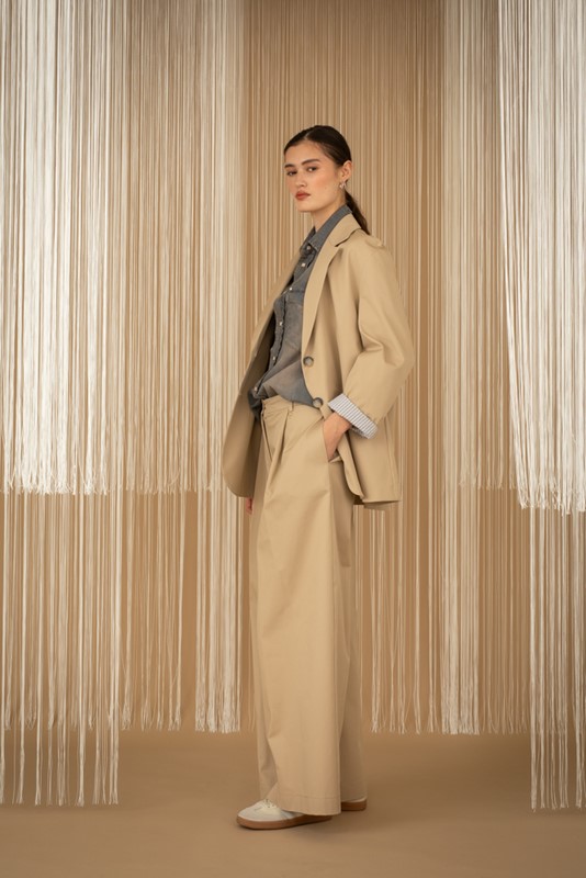 PHILIA LOFT Pantalone a palazzo con pince