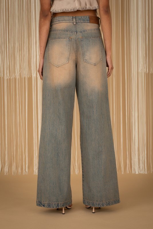 86458DF227298C749A61569F552A015B_ PHILIA LOFT Jeans a palazzo vita bassa delavÈ