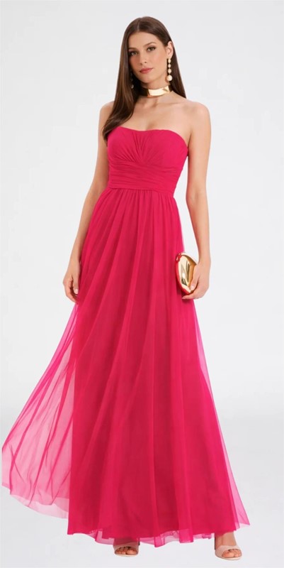 EDAS Abito bustier drappeggiato tulle