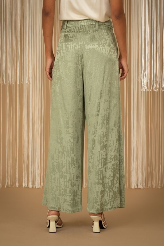 PHILIA LOFT Pantalone morbido con ricamo in tinta piÙ cintura