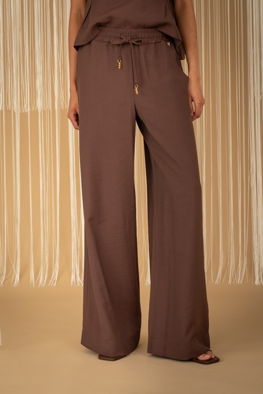 PHILIA LOFT Pantalone gamba dritta con coulisse