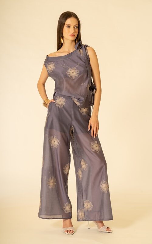 SISTE'S Pantalone ampio con ricamo