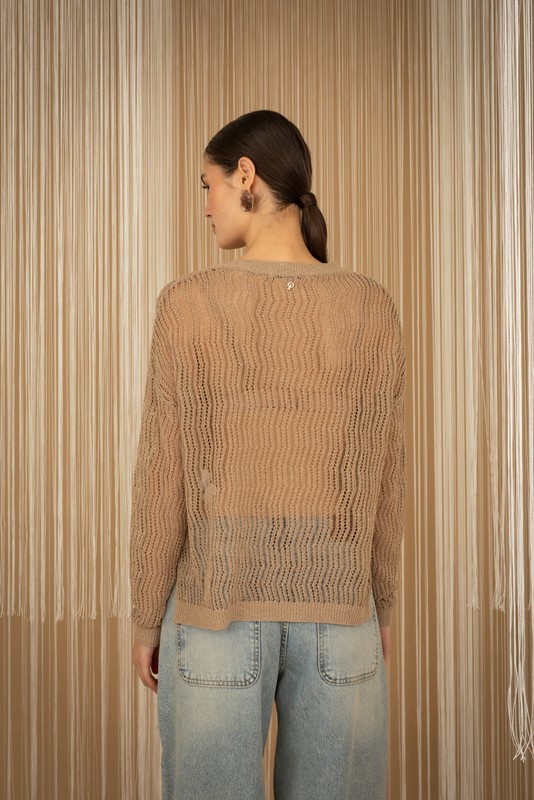 PHILIA LOFT Maglia traforata doppia lunghezza