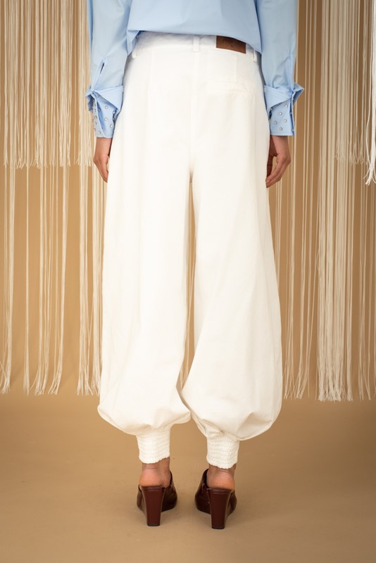 PHILIA LOFT Pantalone ampio con polsino sul fondo