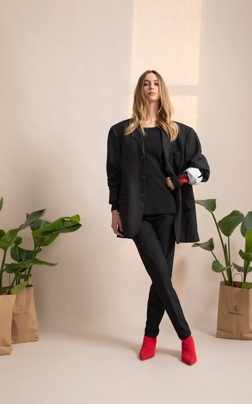 C116F2DC8501B67684ADFC1FD188650E_ PEPE ROSA Maglia m/l con ricamo cuore sul polso