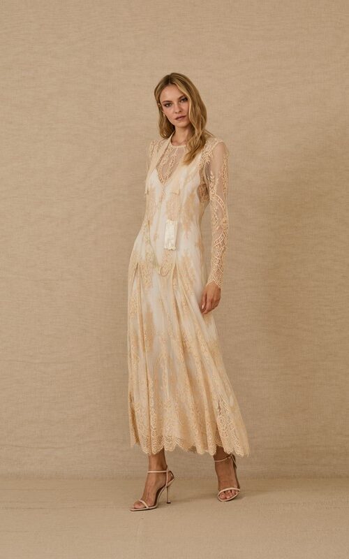 CEC44931B07A4E83FD03B19BF7D52E85_ SOUVENIR Abito lungo ricamato in trasparenza