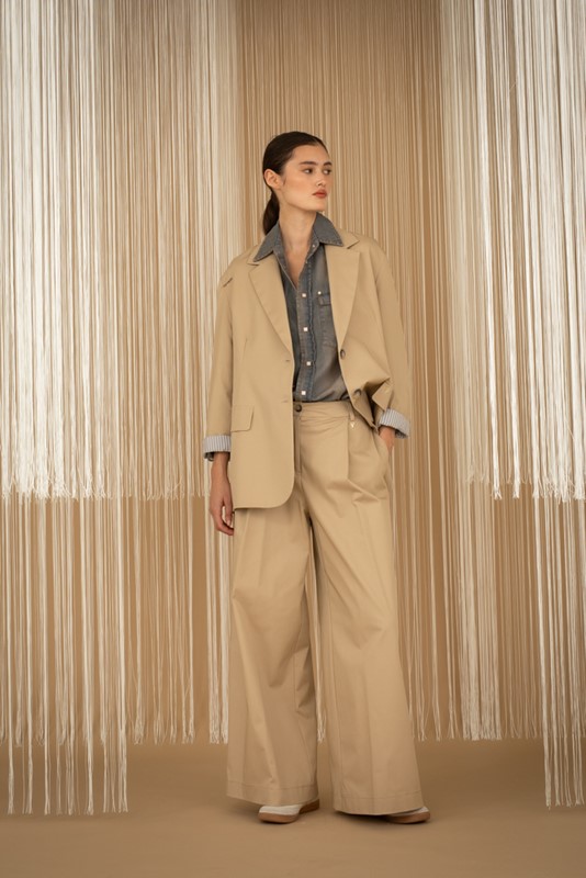 PHILIA LOFT Pantalone a palazzo con pince