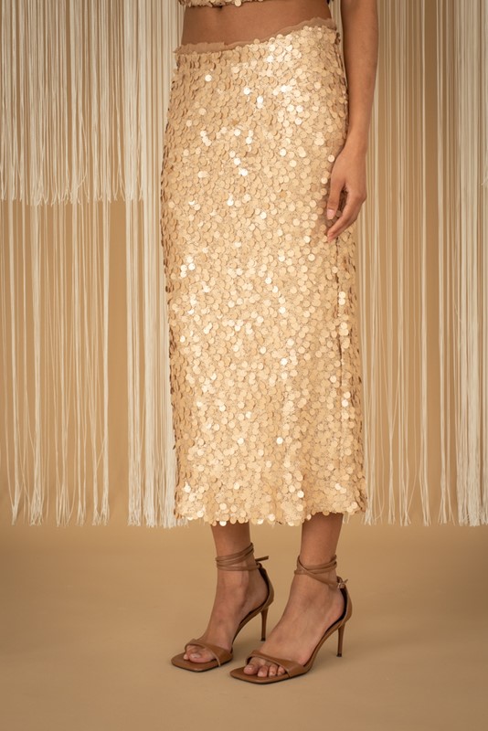 PHILIA LOFT Longuette tubino paillettes