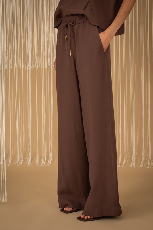 PHILIA LOFT Pantalone gamba dritta con coulisse