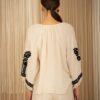 PHILIA LOFT Blusa over con ricamo a contrasto