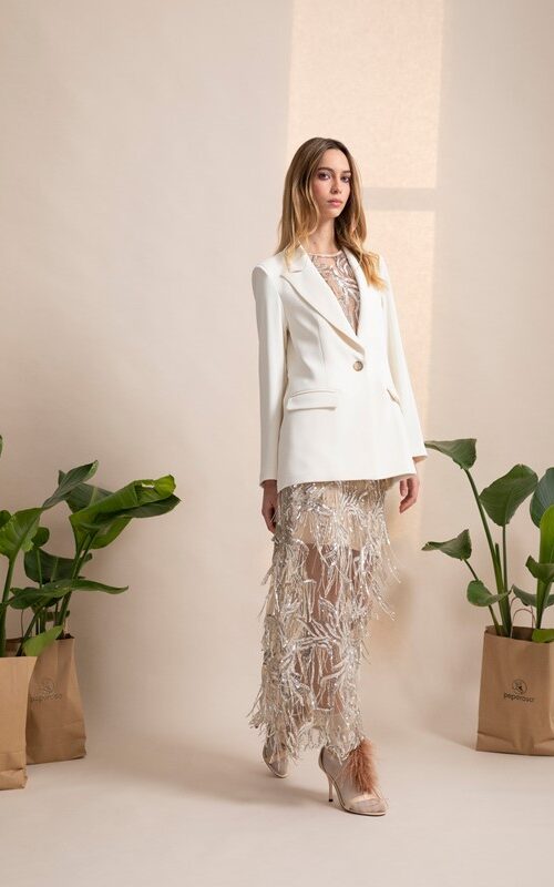 E17800AC0EE7F7BEF62E339B3FA49B2C_ PEPE ROSA Canotta spalla larga con ricamo in paillettes