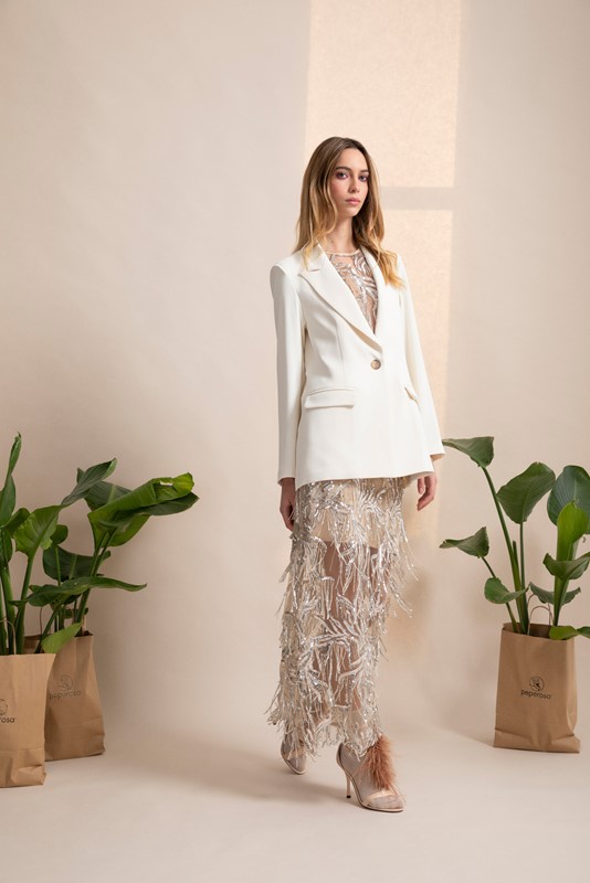 E17800AC0EE7F7BEF62E339B3FA49B2C_ PEPE ROSA Canotta spalla larga con ricamo in paillettes