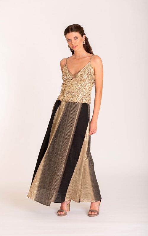 SISTE'S Top paillettes e pizzo