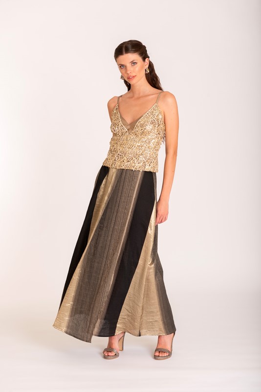 SISTE'S Top paillettes e pizzo