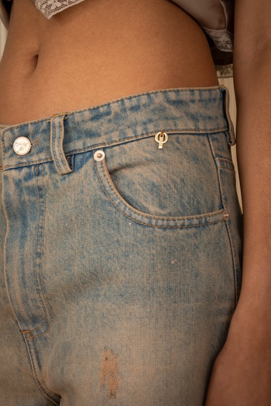 E45B41D9987925E308B0E56BA6DC7BB2_ PHILIA LOFT Jeans a palazzo vita bassa delavÈ