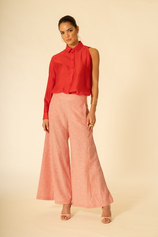 SISTE'S Pantalone ampio gessato