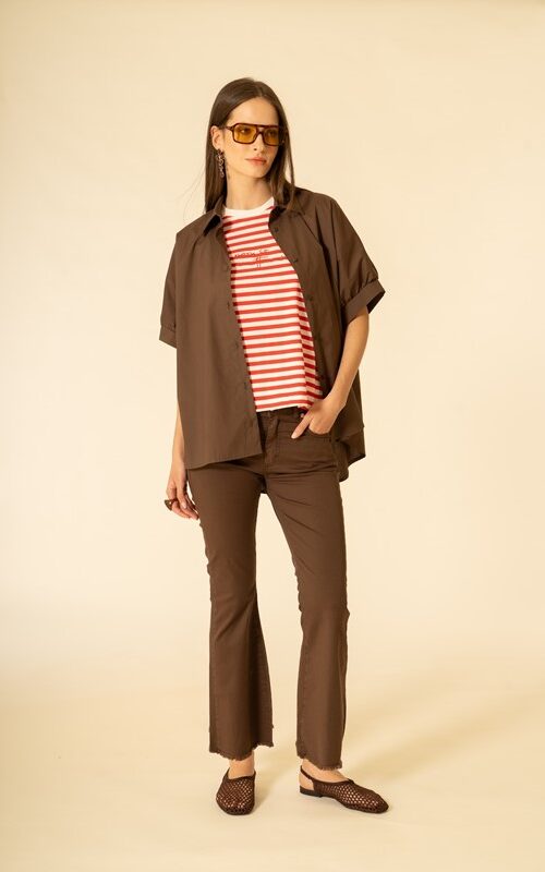 SISTE'S Pantalone a trombetta sfrangiato