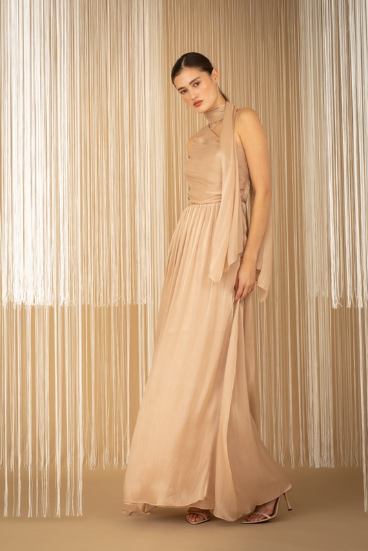 F2610D3F16F223A11B0C684ED6BE6B9F_ PHILIA LOFT Abito lungo con bustino e apertura laterale