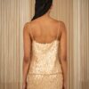 PHILIA LOFT Top bretelline con paillettes