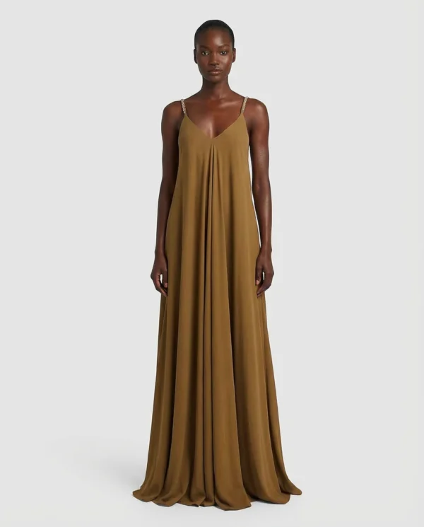 ALMA SANCHEZ Abito con spalline gioiello incrociate