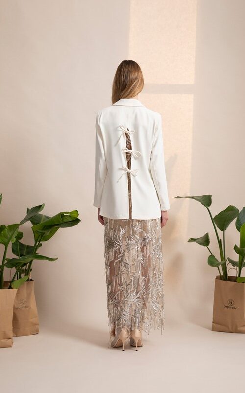 PEPE ROSA Giacca con apertura e fiocchi sul retro