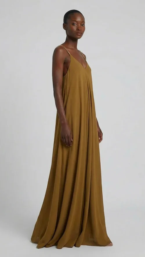 ALMA SANCHEZ Abito con spalline gioiello incrociate