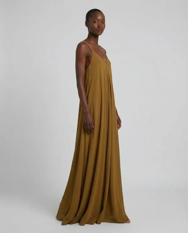 ALMA SANCHEZ Abito con spalline gioiello incrociate