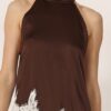 0D59BB44E09F384B9A8BF3CA25CB6F1A_ PHILIA LOFT Top scollo americana con inserti in pizzo