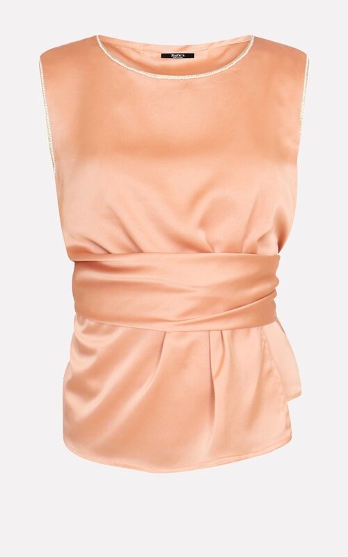 SISTE'S Top con cintura e filo strass