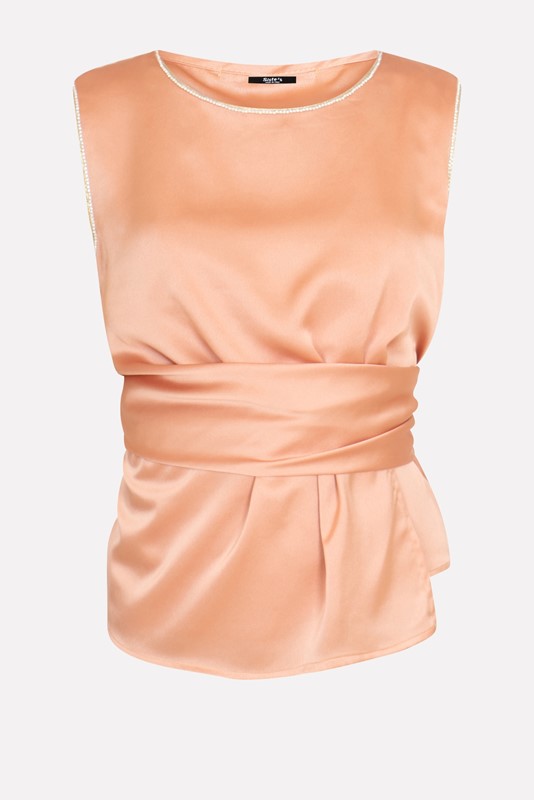SISTE'S Top con cintura e filo strass