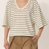 PHILIA LOFT T-shirt scollo v a righe over