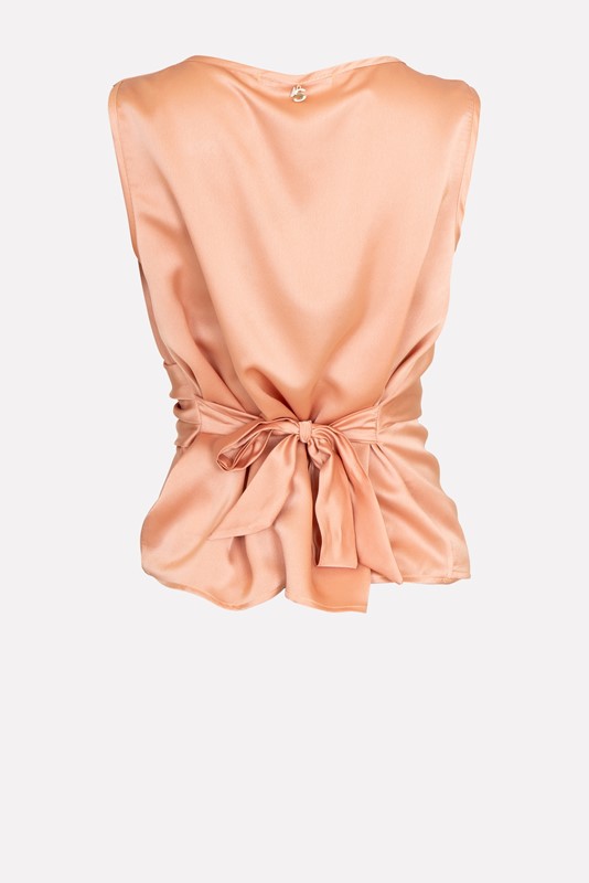 SISTE'S Top con cintura e filo strass