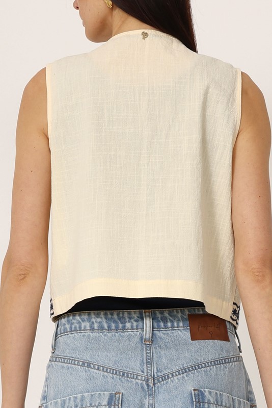 PHILIA LOFT Gilet con ricami