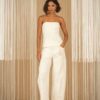 PHILIA LOFT Bustino ricamato zip dietro