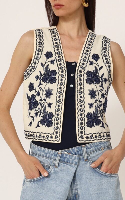 PHILIA LOFT Gilet con ricami